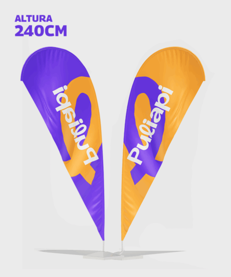 FLYBANNER PÉTALO DOBLE FAZ  (240cm)