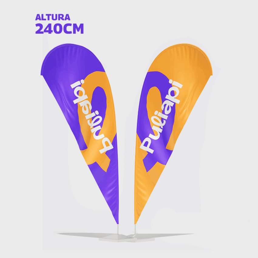 FLYBANNER PÉTALO DOBLE FAZ  (240cm)