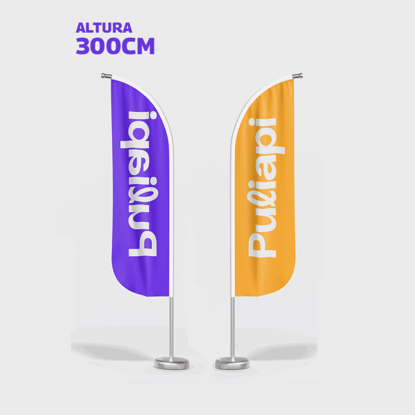 FlyBanner Flecha Doble Faz (altura 300 cm)