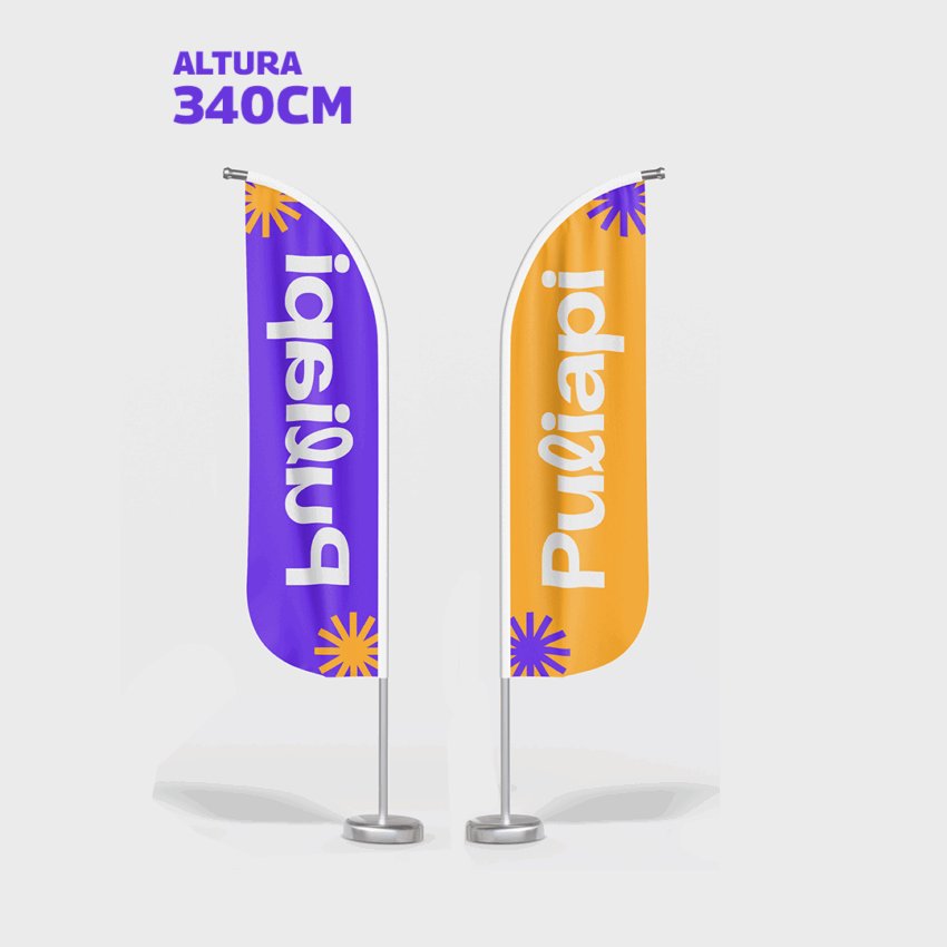 FlyBanner Flecha Doble Faz (Altura 340 cm)