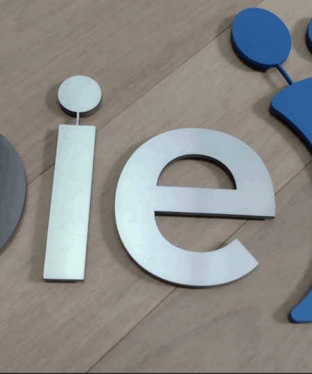 Letras corpóreas metal